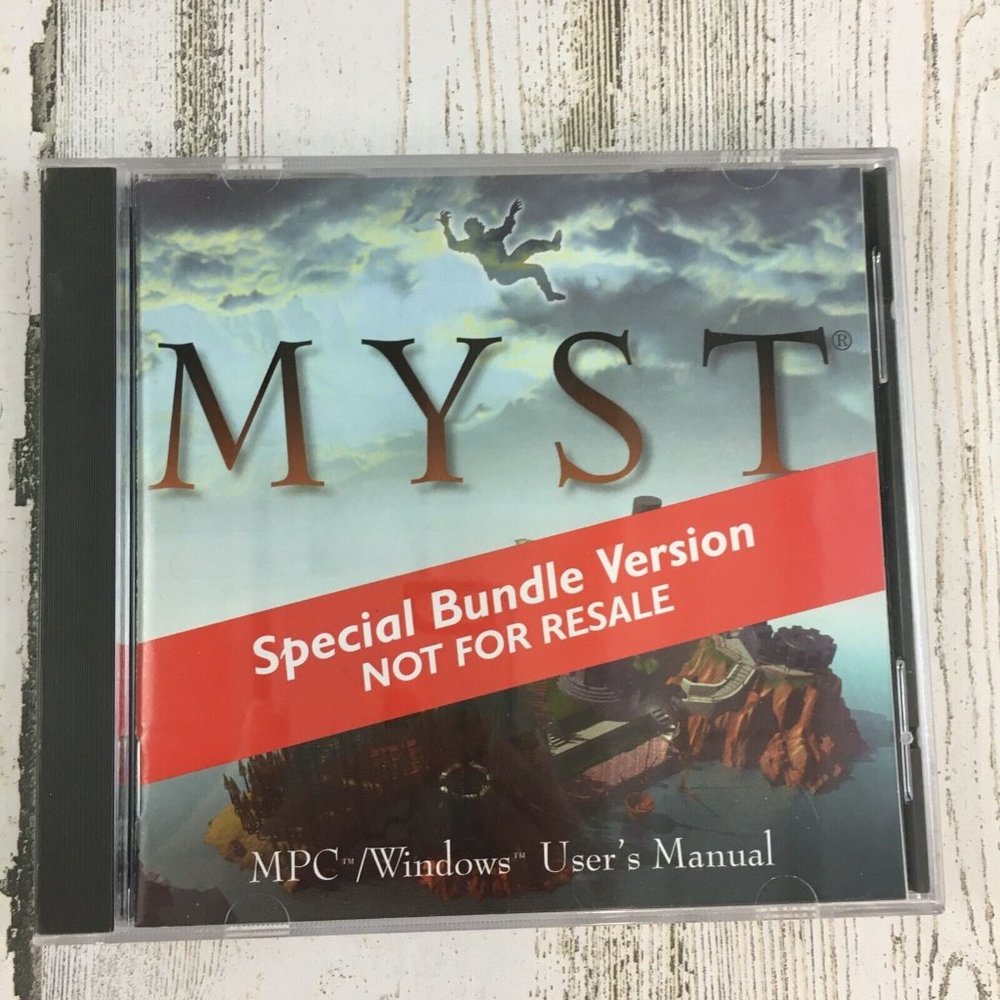 Myst PC CD ROM Windows 3.1 1994 Game with Case Bundle Version